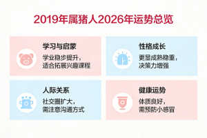 2019年屬豬人2026年運勢及運程